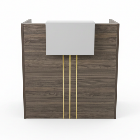 Wenge Grey Reception Table IH 1405 | Premium Office Furniture UAE