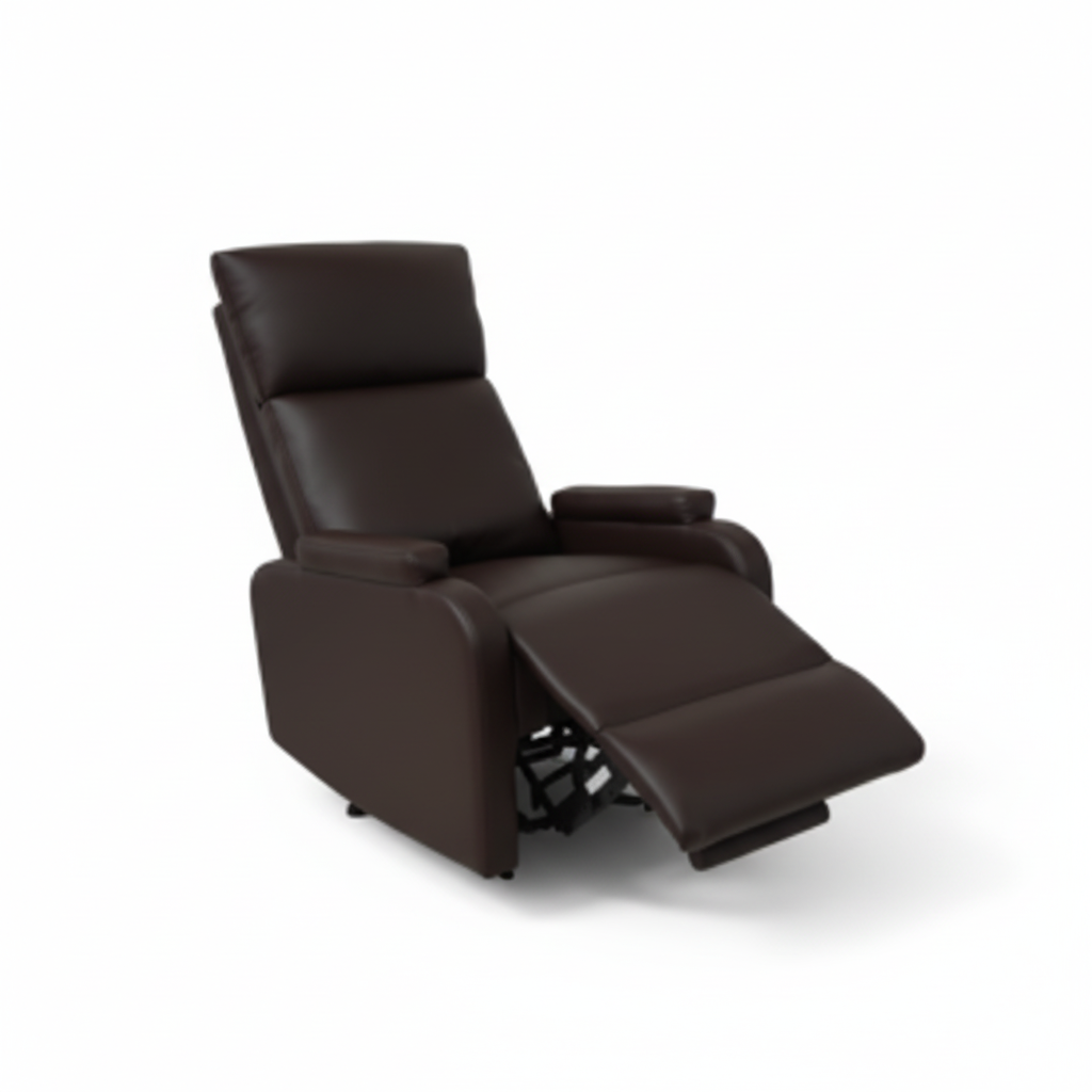 PU Manual Swivel Recliner Chair IH 902 | Coffee Brown | UAE Delivery