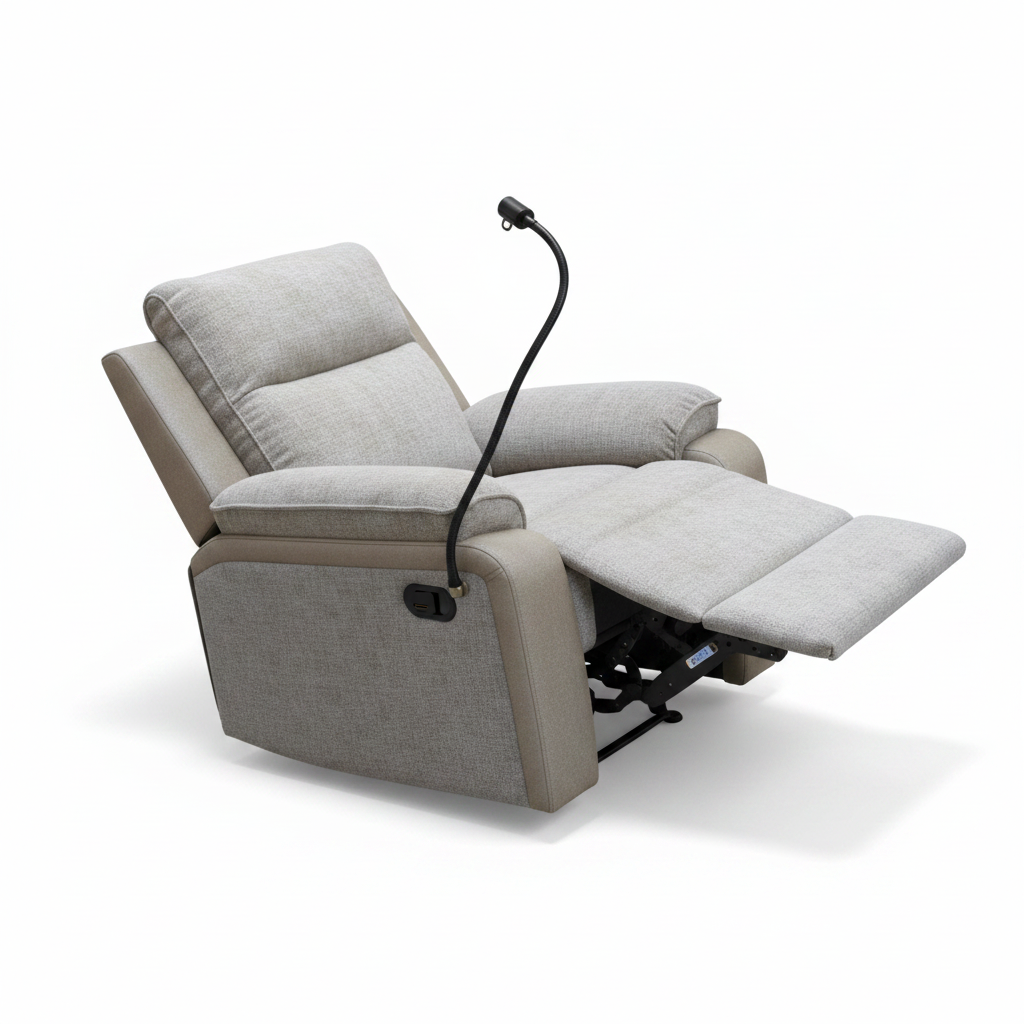 Swivel Glider Recliner Sofa Chair with Phone Holder – Premium Living Room Furniture UAE | INFINI HOMES