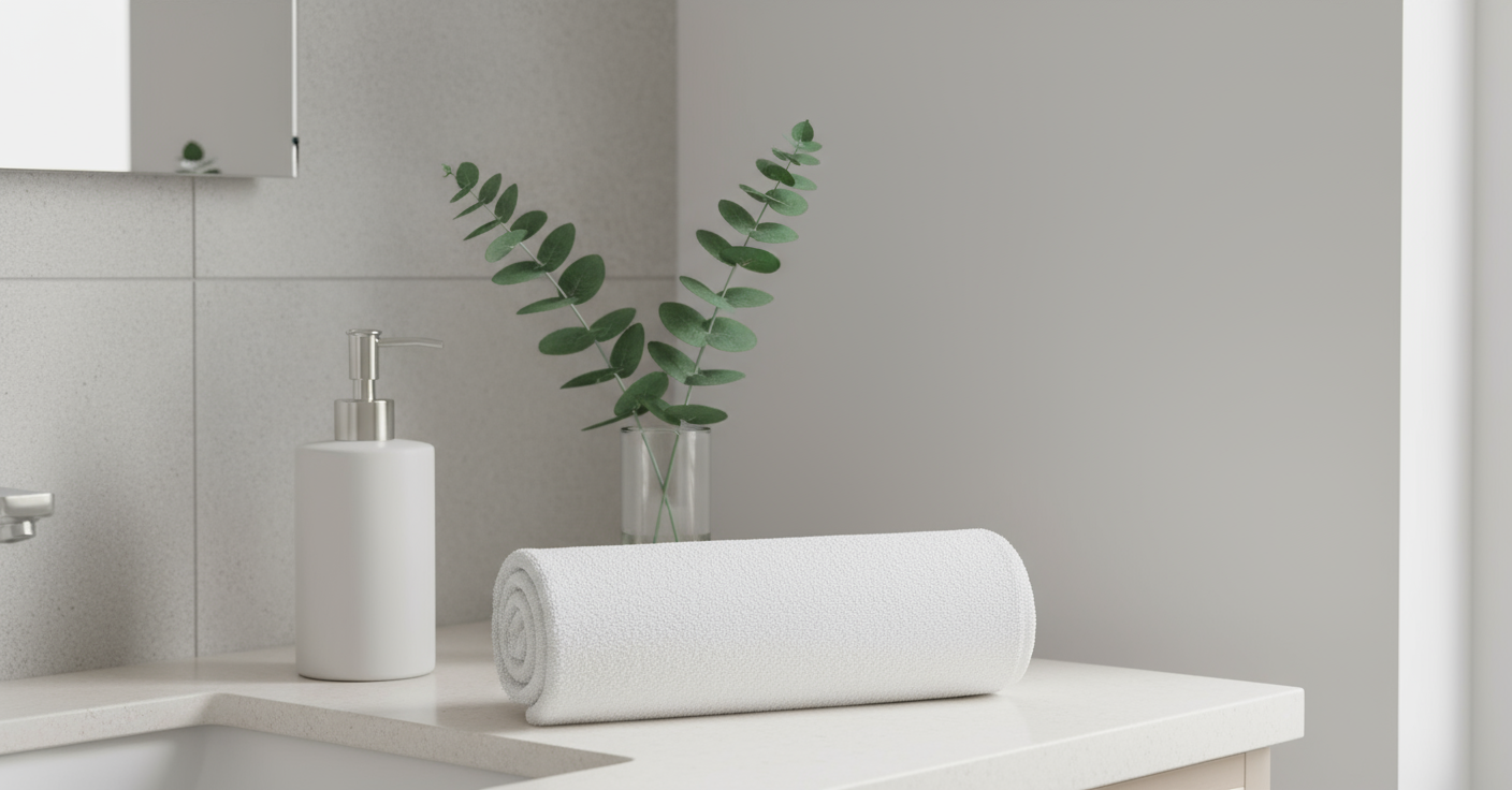 INFINI HOMES Iris White Luxury Hand Towel Set - Premium 100% Combed Cotton Bath Linen UAE