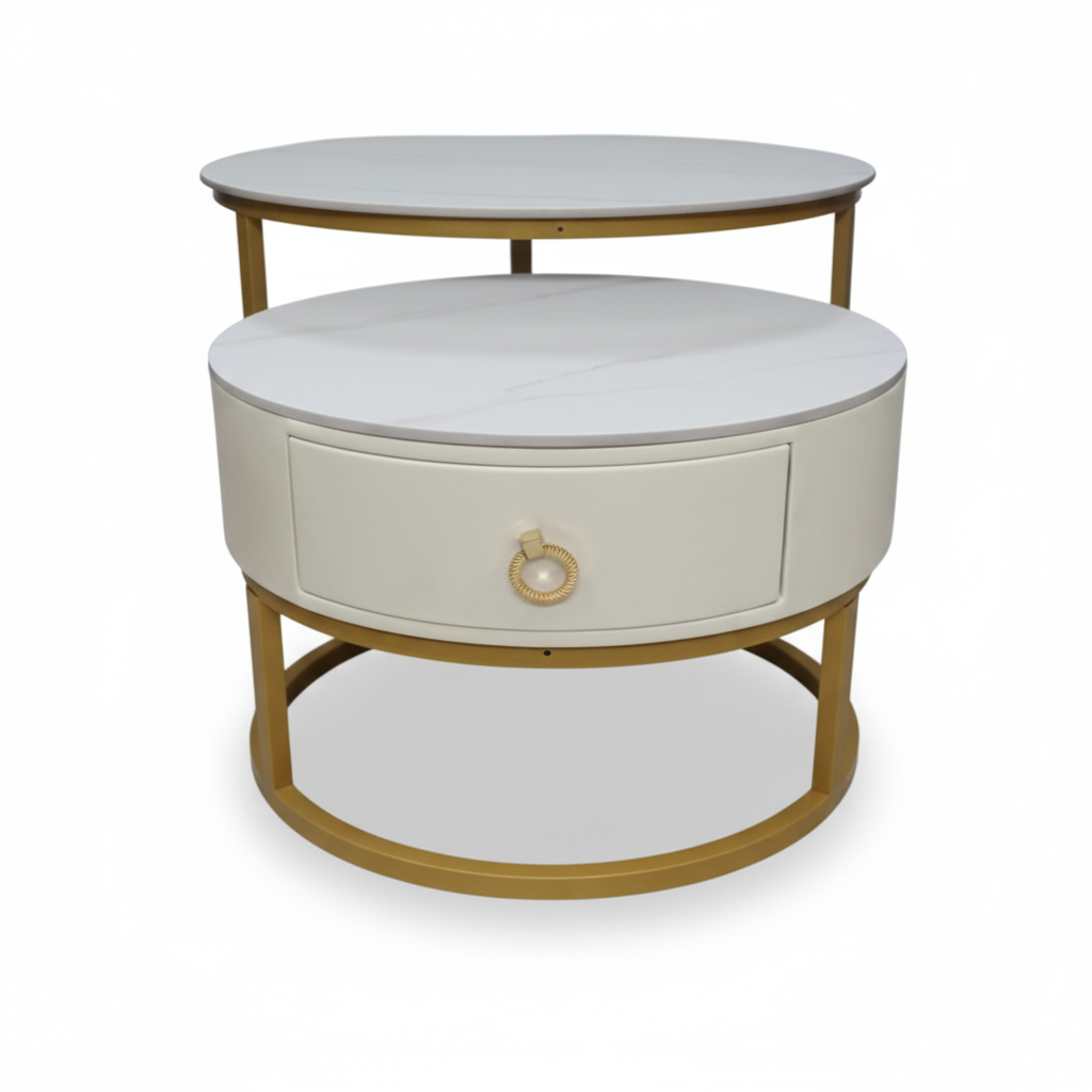 COFFEE TABLE (1+1) IH-80 | White Modern Coffee Table UAE