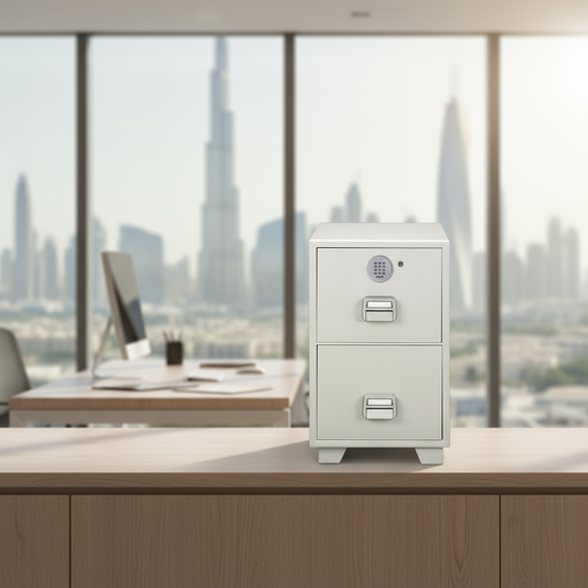 Eagle Safes Fire Resistant Filing Cabinet SF680-2EKX | 2 Drawer Office Safe Dubai UAE