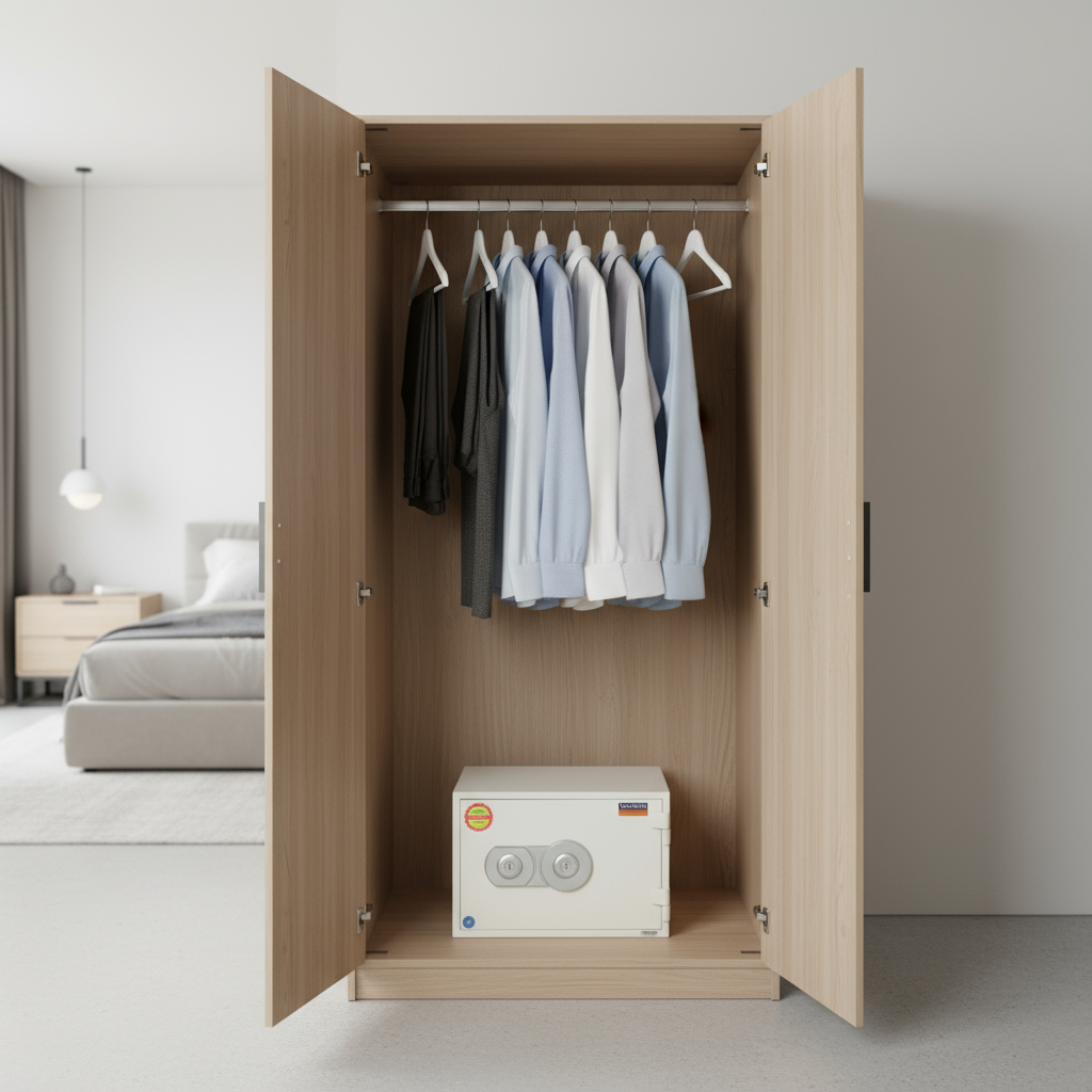 Fire Resistant Safe UAE | Valberg FRS-32 KL Fireproof Safe Dubai | White Key Lock Safe 21L