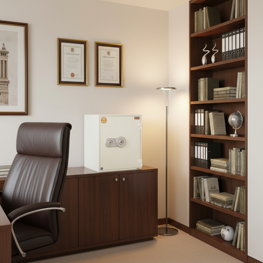 Fire Resistant Safe UAE | Valberg FRS-49 KL White Safe with Dual Key Lock | Dubai Abu Dhabi