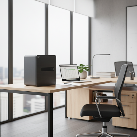 METACEL Fire Resistant Safe MC-040PR Grey - Digital Lock & Fingerprint - UAE Delivery