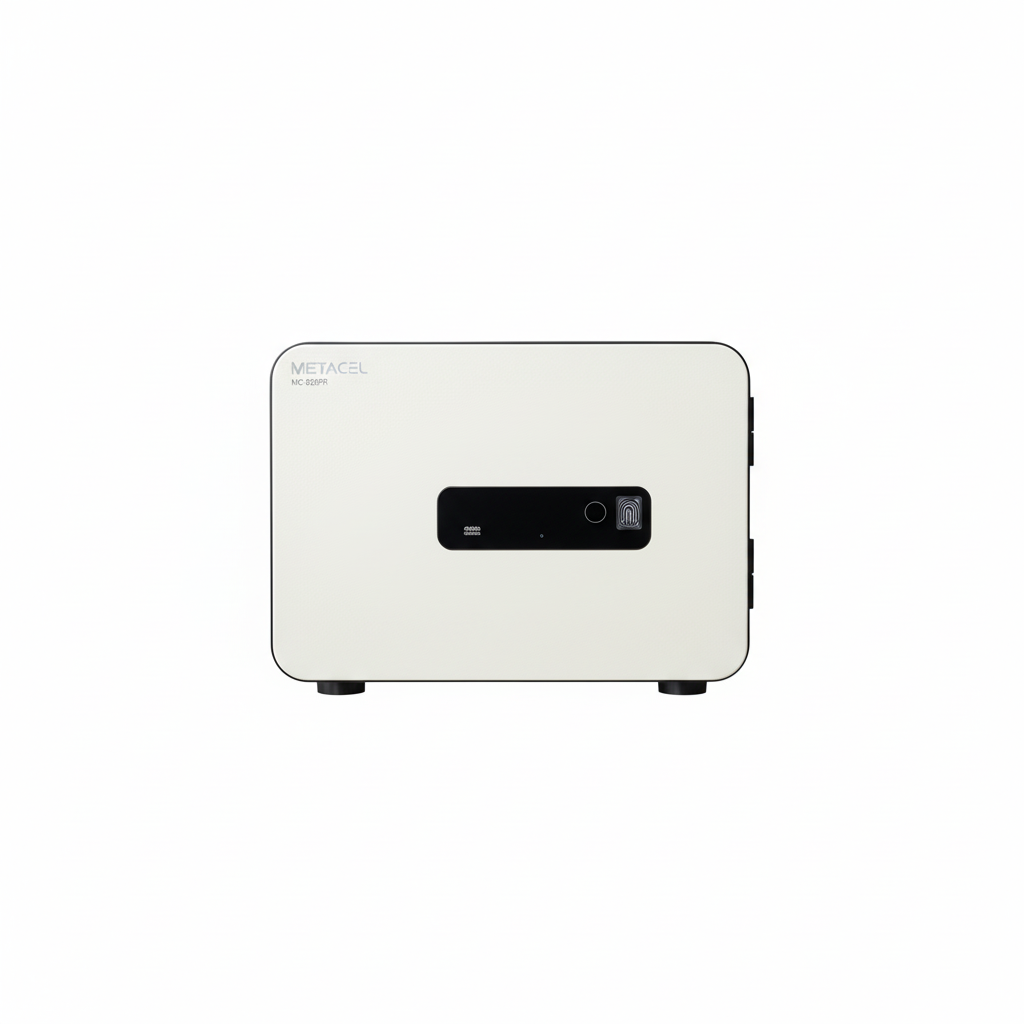 METACEL Fire Resistant Safe MC-020PR Ivory - Digital Lock & Fingerprint - UAE Delivery