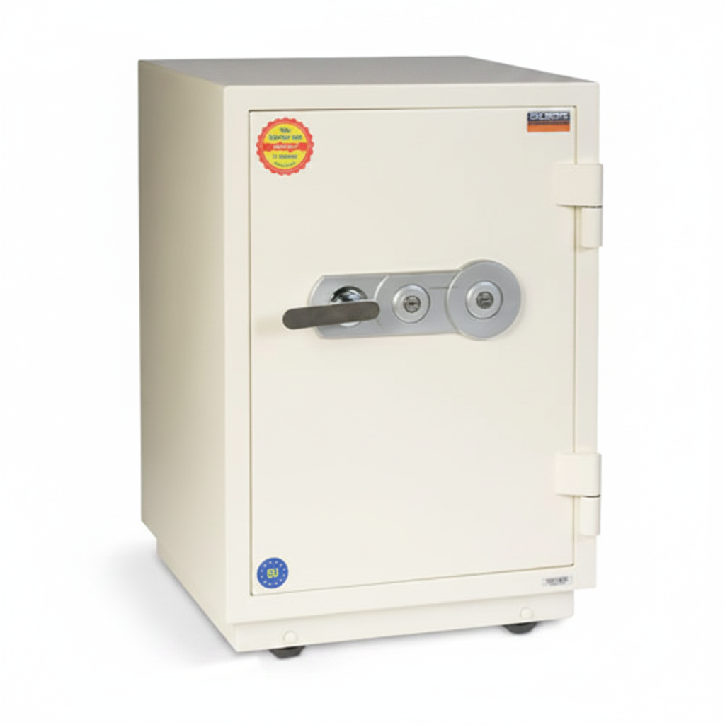 Valberg FRS-66 KL Fire Resistant Safe with Dual Key Lock – White Background | INFINI HOMES UAE