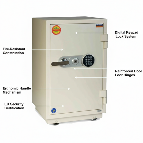Fire Resistant Safe UAE | Valberg FRS-75 EL Digital Lock Safe Dubai | 64L Fireproof Safe