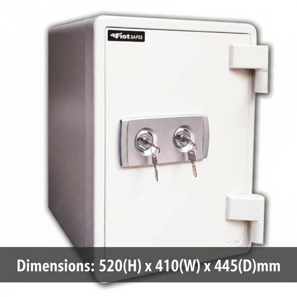 Fire Resistant Safe UAE - Eagle Safe SS-M031KK 2 Key Lock White | Home & Office Security