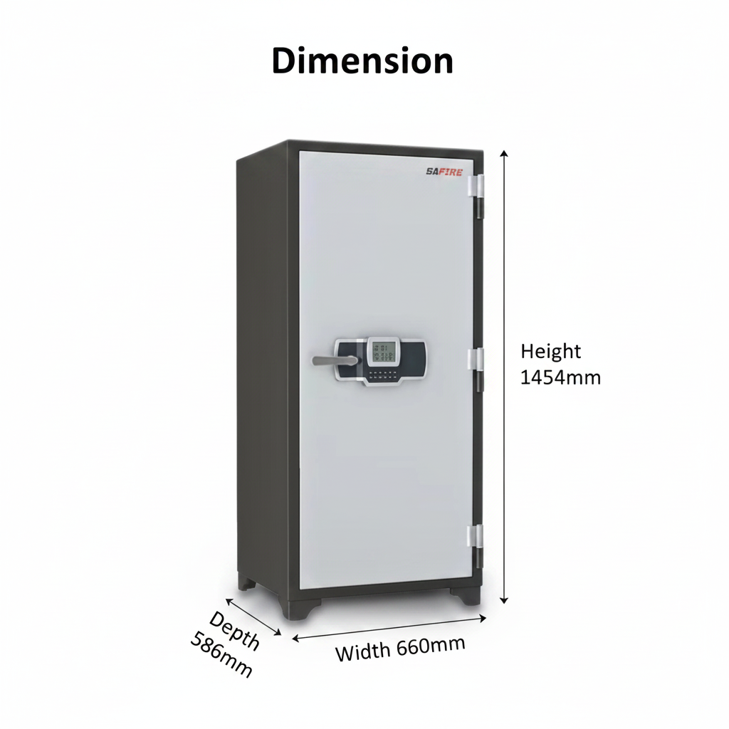 SAFIRE FR 1260 Fire Safe Dimensions Diagram – H1260 x W460 x D420mm | UAE