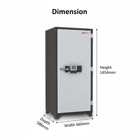 SAFIRE FR 1260 Fire Safe Dimensions Diagram – H1260 x W460 x D420mm | UAE