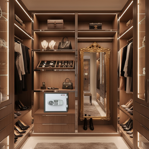 SAFIRE FR20 Fire-Resistant Safe – Grey, Dual Locking (Key + Digital)