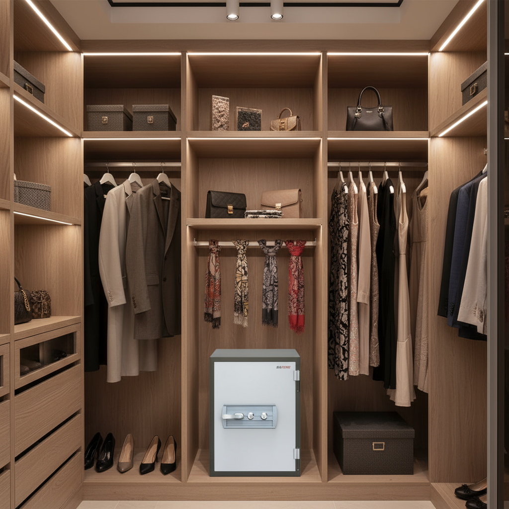 SAFIRE FR40 Fire-Resistant Safe – Grey, Dual Key Lock System