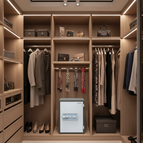 SAFIRE FR40 Fire-Resistant Safe – Grey, Dual Key Lock System