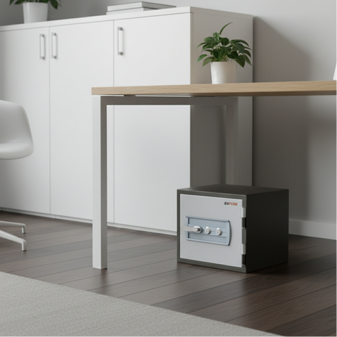 SAFIRE FR20 Fire-Resistant Safe – Grey, Dual Key Lock System