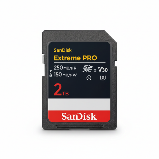 SanDisk Extreme Pro 2TB SDXC Memory Card UAE | 250MB/s Read 150MB/s Write UHS-I U3 V30 4K Video | Dubai Abu Dhabi Sharjah Ajman Fujairah Ras Al Khaimah Umm Al Quwain