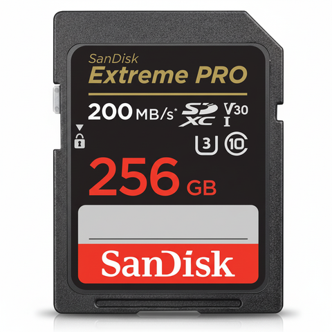 SanDisk Extreme Pro 256GB SDXC Memory Card UAE | 200MB/s UHS-I U3 V30 for 4K Video | Dubai Abu Dhabi Sharjah Ajman Fujairah Ras Al Khaimah Umm Al Quwain