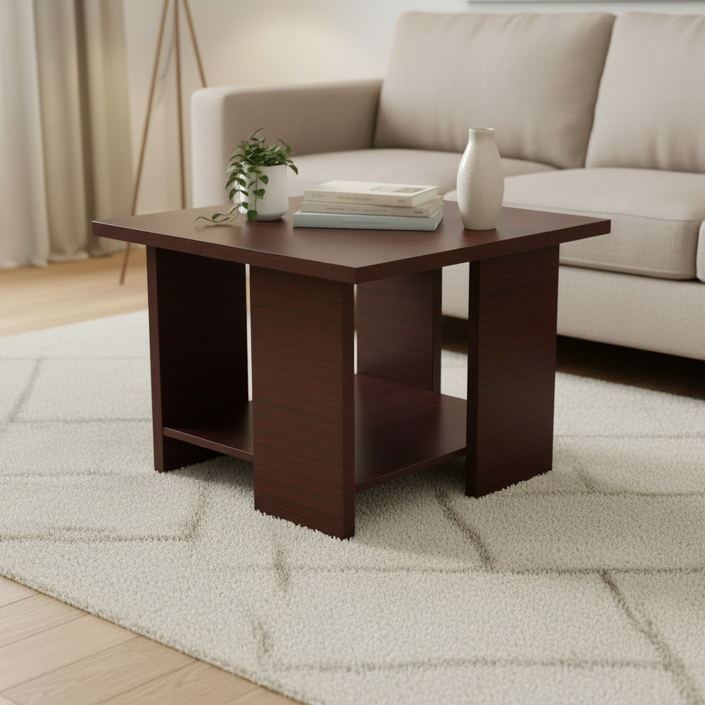 Coffee Table IH 4060 | Mahogany 60×60×45 cm – INFINI HOMES UAE