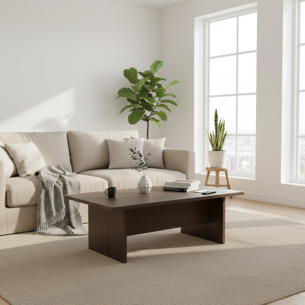 Premium Rectangular Coffee Table Dubai UAE - MORINO Series STRAIGHTLINE WENGE | INFINI HOMES