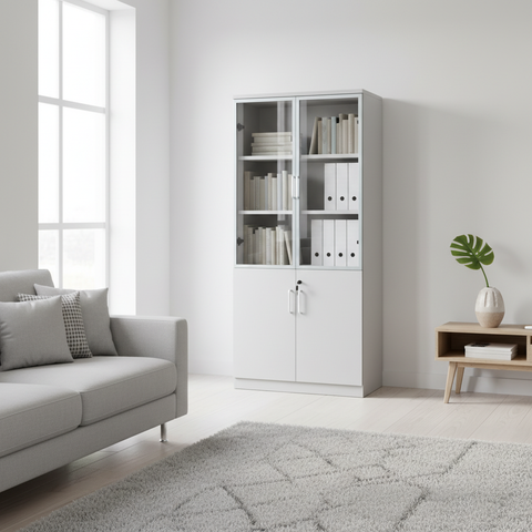 Melamine 2 Door Book Cabinet IH-A2D | Dubai & UAE