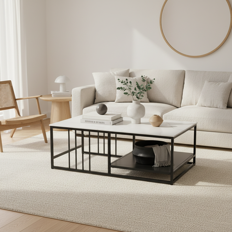 Coffee Table IH 7905-WT | Modern White Coffee Table Dubai