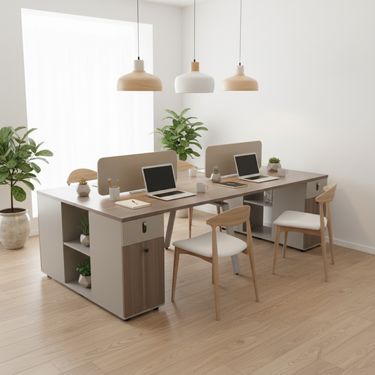 Four Person Office Workstation IH 4170 | Premium Office Table UAE