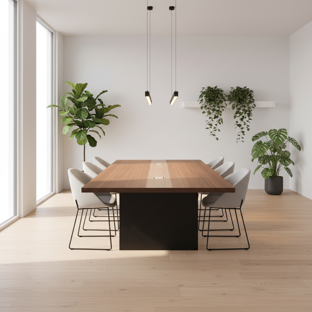 Meeting Table 2.4m Coffee+Grey | Premium Office Furniture UAE