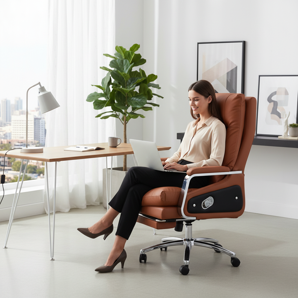Executive Office Chair with Massage & Footrest - Dubai, Abu Dhabi, UAE