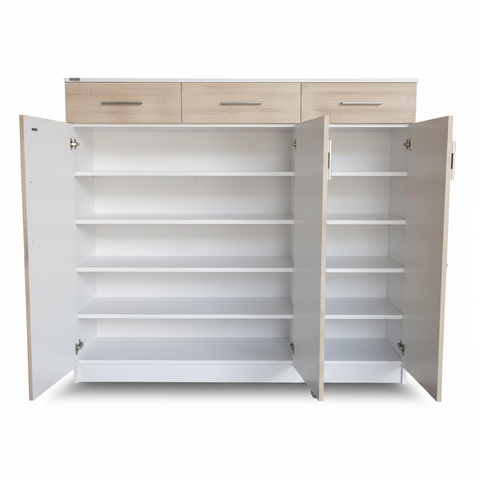 Wooden Shoe Rack UAE | 120x120x35cm Storage Organiser | INFINI HOMES IH-D03