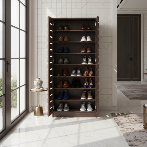 Oak Shoe Rack 180cm - Premium Storage Solution UAE | Model IH 522