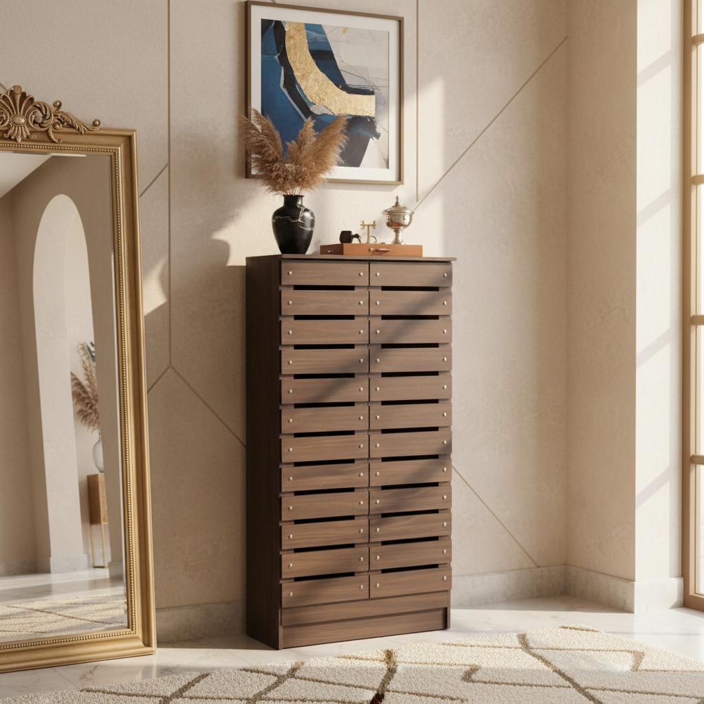 Oak Shoe Rack 180cm - Premium Storage Solution UAE | Model IH 522