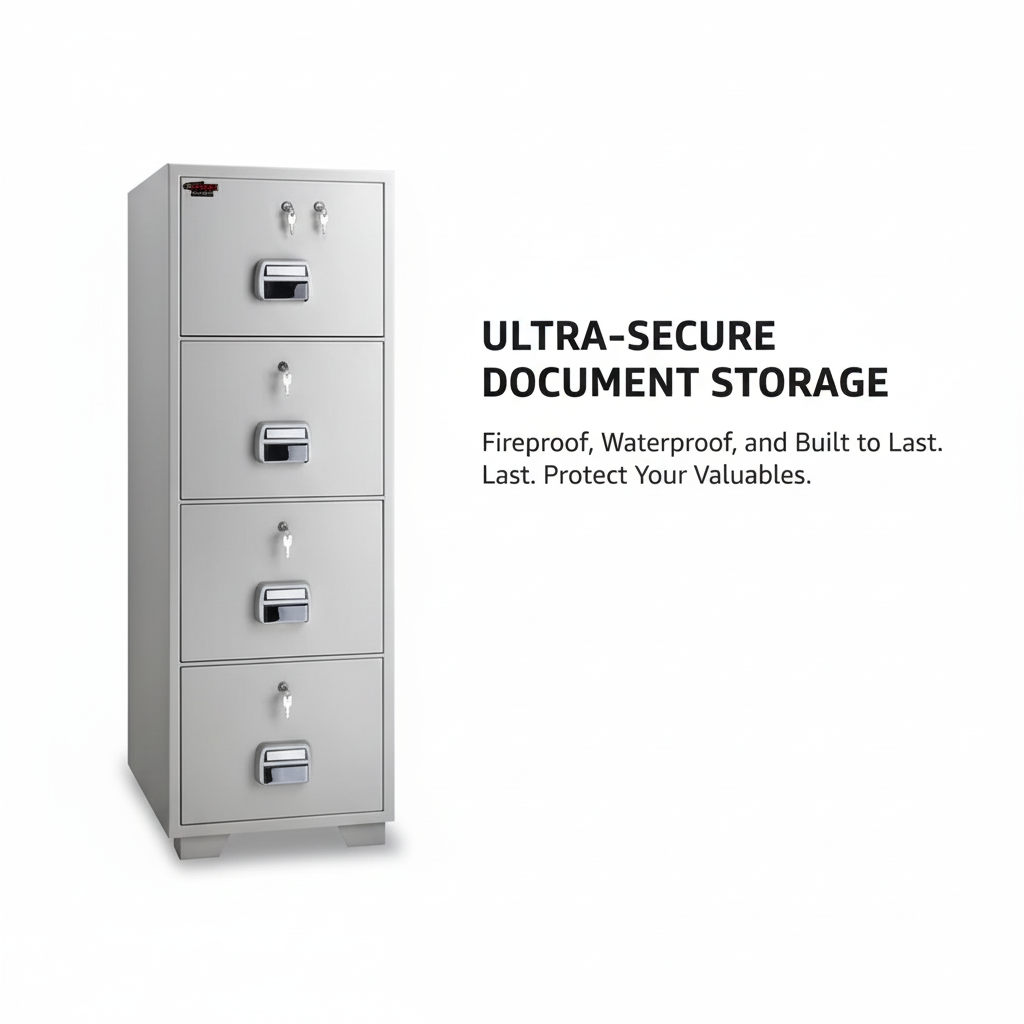 Eagle Safes FR Filing Cabinet SF680-4TKX - 4 Drawer Fire Resistant Cabinet UAE | Dubai Abu Dhabi Sharjah