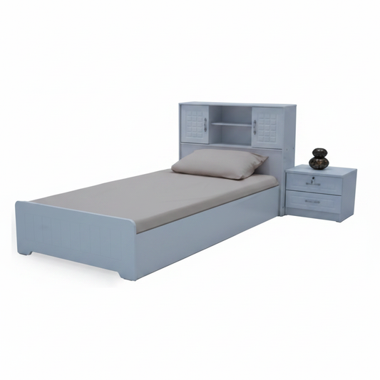 Single Wooden Bed Without Side Table | IH 808 | 190×90 cm