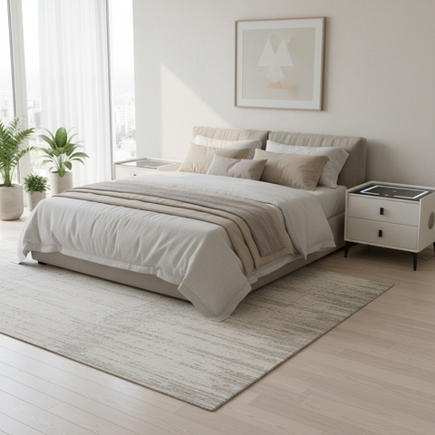 Smart Bedside Table with Bluetooth Speakers, LED Light & Charging Point | INFINI HOMES