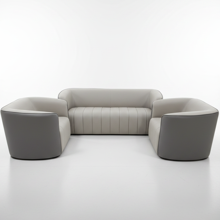 Luxury 3+1+1 Sofa Set IH 2311 Beige Grey – INFINI HOMES | Modern Sofa Set Dubai Abu Dhabi UAE