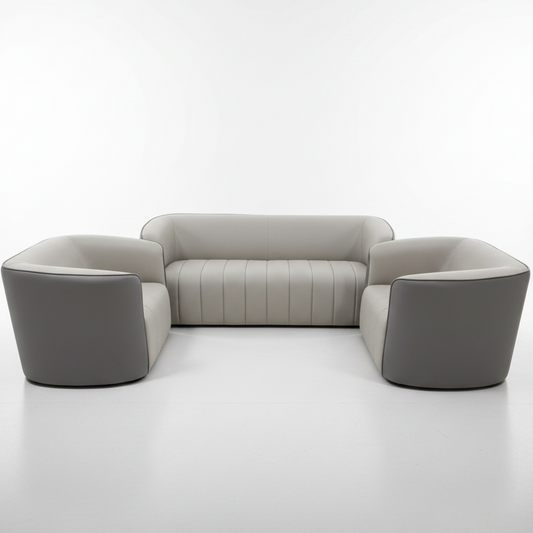 Luxury 3+1+1 Sofa Set | IH 2311 | Beige Grey & Dark Grey BEIGE+ DARK GREY