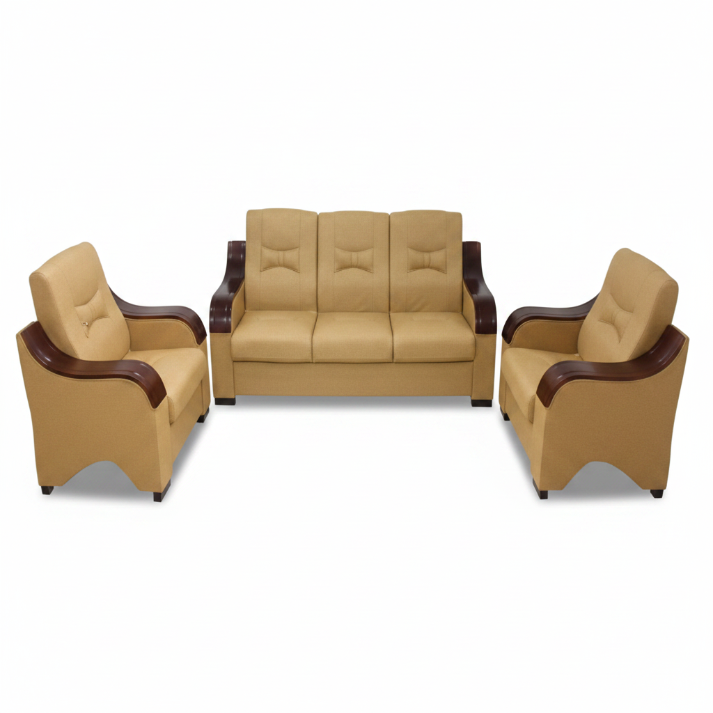 Sofa Set 3+1+1 – Premium 5-Seater Living Room Sofa | INFINI HOMES UAE BEIGE