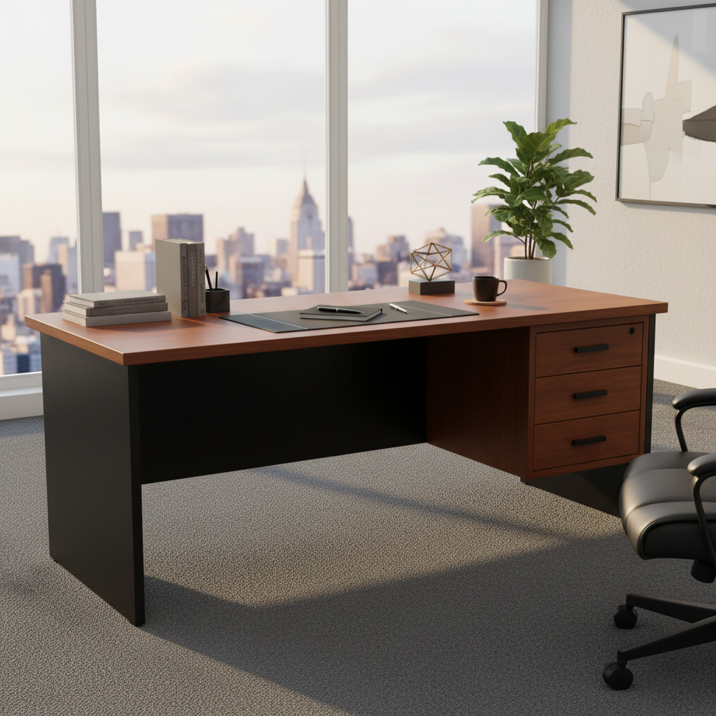 Office Desk Cherry Black IH GE180 | Premium Executive Desk UAE