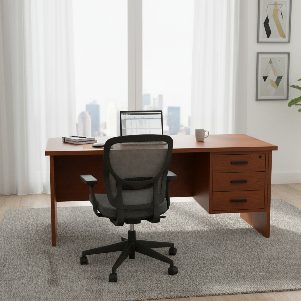 Office Desk Cherry Wood IH GE180 CHR | Premium Executive Desk UAE