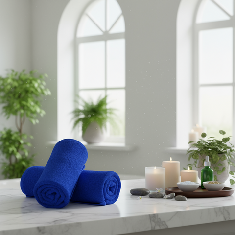 Royal Blue Bath Sheet UAE - Extra Large 90x180cm Cotton Dubai Abu Dhabi Luxury