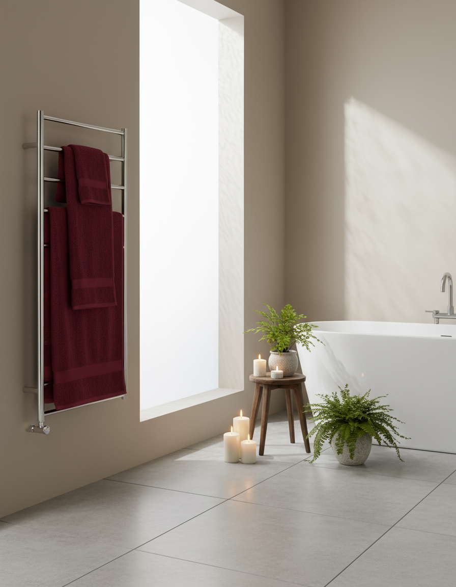 Premium Burgundy Bath Towel Set UAE | 16 Piece Family Pack Cotton Dubai Abu Dhabi