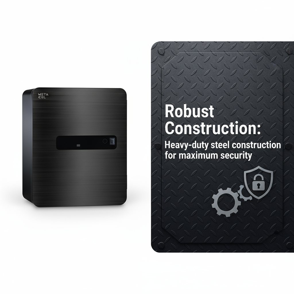 METACEL Fire Resistant Safe MC-040PR Grey - Digital Lock & Fingerprint - UAE Delivery