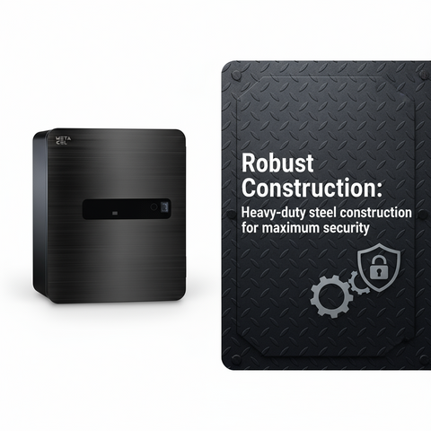 METACEL Fire Resistant Safe MC-040PR Grey - Digital Lock & Fingerprint - UAE Delivery