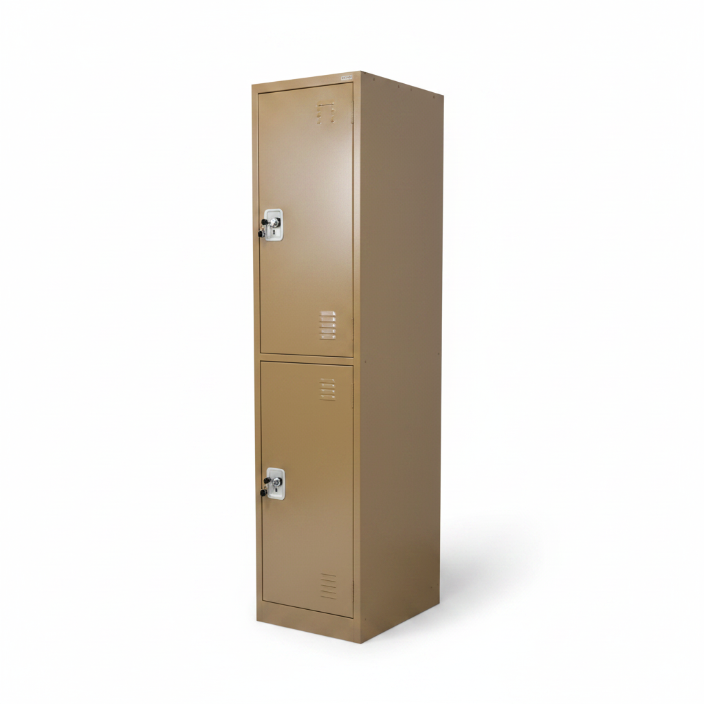Heavy Duty Steel Two-Tier Locker | IH FS-124 | UAE Delivery Golden