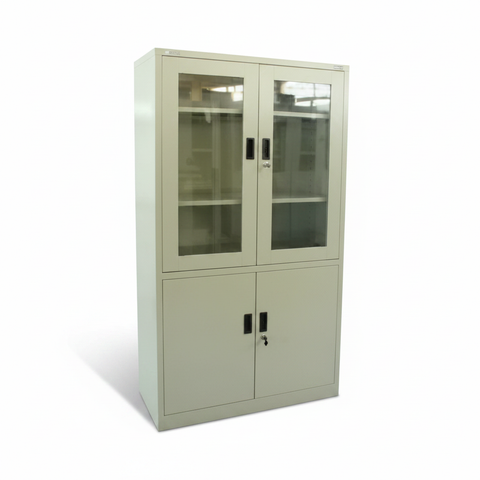 Metal Cupboard with 4 Swing Doors – Glass and Metal Storage Cabinet UAE | IH FC06 | INFINI HOMES | Buy in Dubai, Abu Dhabi, Sharjah