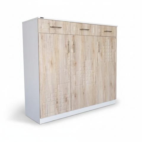 Wooden Shoe Rack UAE | 120x120x35cm Storage Organiser | INFINI HOMES IH-D03