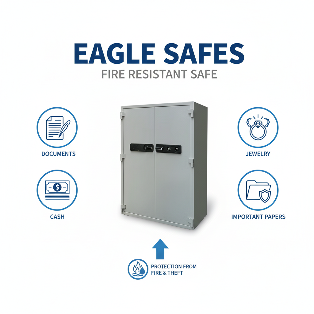 Eagle Safes Fire Resistant Safe SS-700K+K Dubai Abu Dhabi UAE - 2 Key Locks Security Safe