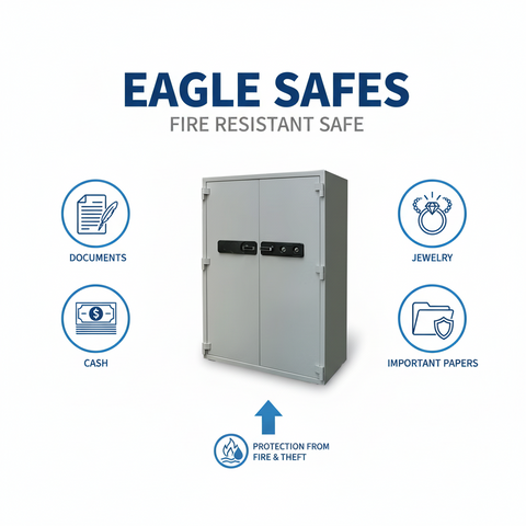 Eagle Safes Fire Resistant Safe SS-700K+K Dubai Abu Dhabi UAE - 2 Key Locks Security Safe