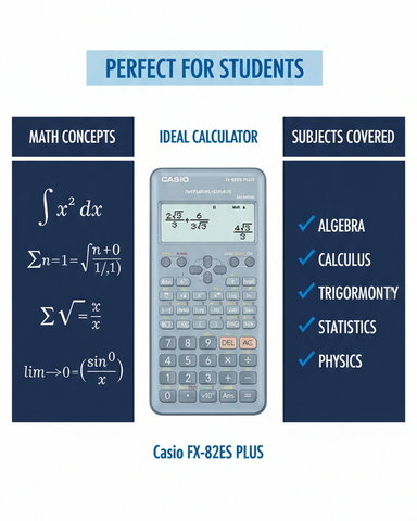 Casio FX-82ES PLUS Scientific Calculator - 252 Functions | Non-Programmable Calculator for Students UAE