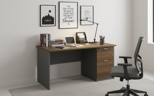 INFINI HOMES Side Table UAE - Model KND071-8 Walnut 80x40cm Dubai Abu Dhabi Sharjah